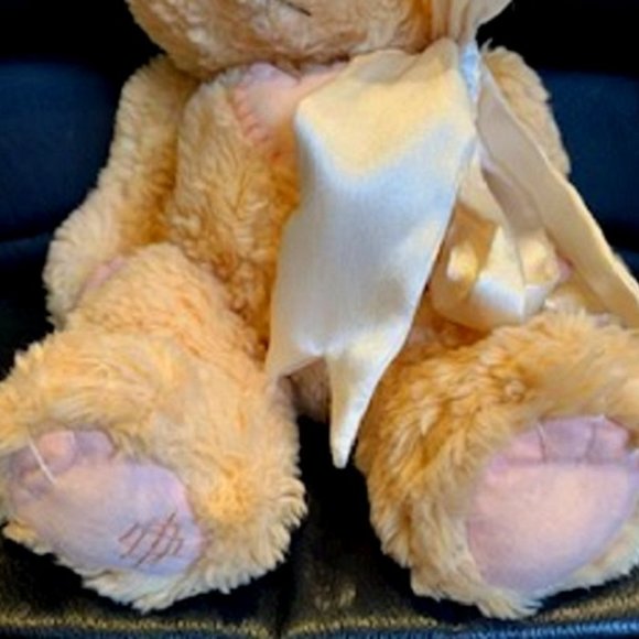 Cherished Teddies Stuffed Beige Teddy Bear with Heart Embroidery 13.5" x 10" - Picture 4 of 6